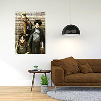 Плакат-постер з принтом "Attack on Titan - Вторгнення титанів (японська постапокаліптична манга)"    A2