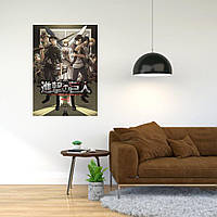 Плакат-постер з принтом "Attack on Titan - Вторгнення титанів (японська постапокаліптична манга) 3"     A2