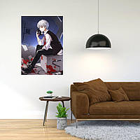 Плакат-постер с принтом "Tokyo Ghoul - Токийский гуль (манга в жанре тёмного фэнтези аниме) 4" А3
