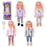 Кукла детская 42 см красивая с длинными волосами для причесок 4 вида PL-521-1808A/B/C/D расческа