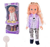 Кукла детская 42 см красивая с длинными волосами для причесок PL-521-1808A расческа в комплекте