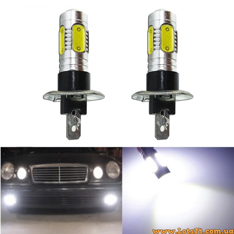 2шт Автолампи H1 5 COB LED 6500K автолампи світлодіодні автолампи авто лед лампи авто лампа лед світлодіодна птф дхо на авто