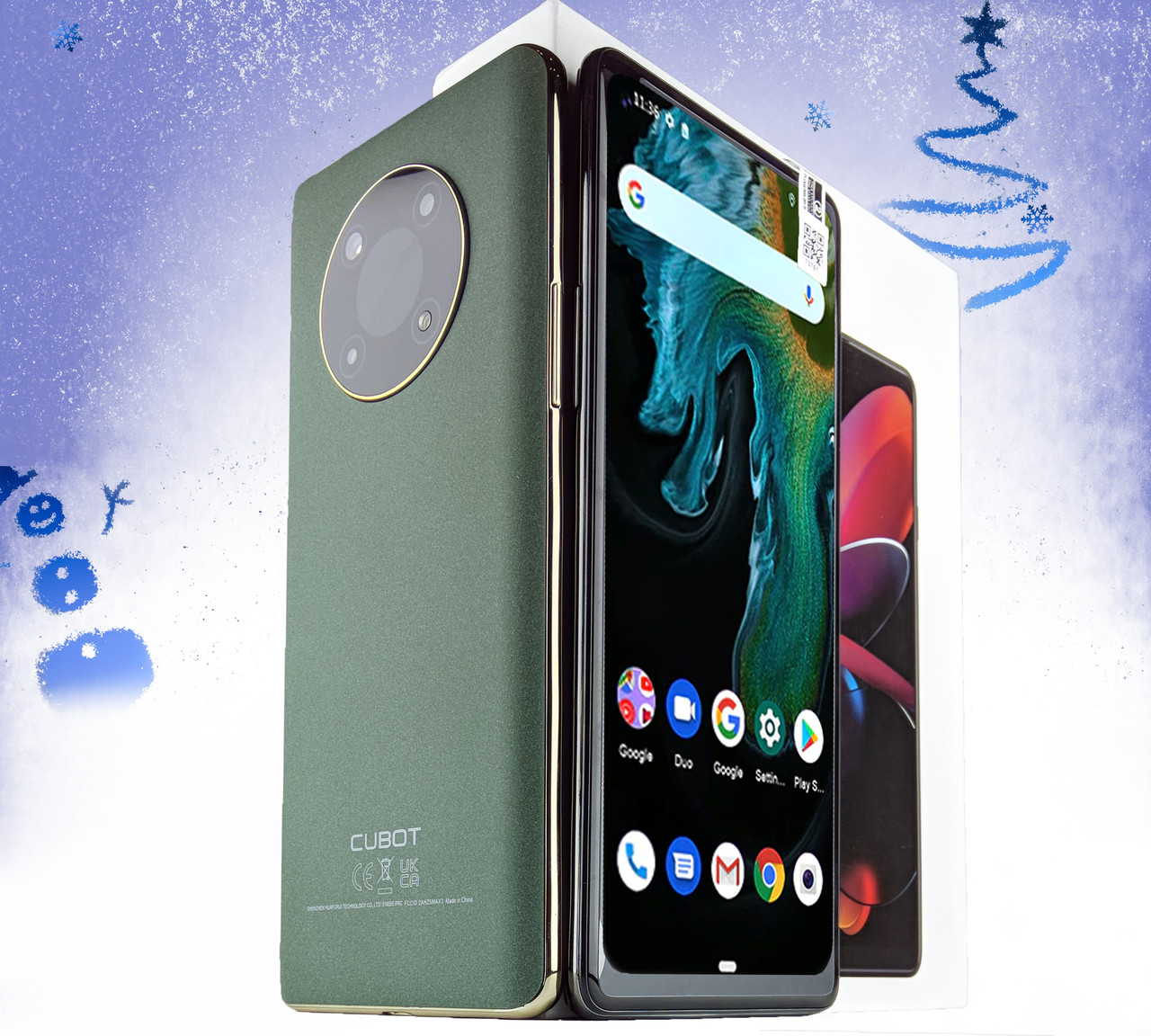 Смартфон Cubot MAX 3 6.95" | 4/64Gb | 48 Мп | 5000 mAh | Чохол | Плівка green