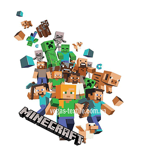 Термоаплікація наклейка на одяг Minecraft 7.11 на 4 см