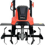 КУЛЬТИВАТОР ГРУНТА ЕЛЕКТРОМЕРЕЖ.- 230 В YATO, 1500 ВТ, ЗОНА ОБРОБ.- 450Х 220 ММ, НОЖІ Ø= 205 ММ, фото 4