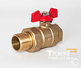 Кран кульовий з американкою 1" червоний метелик Eco+, фото 5