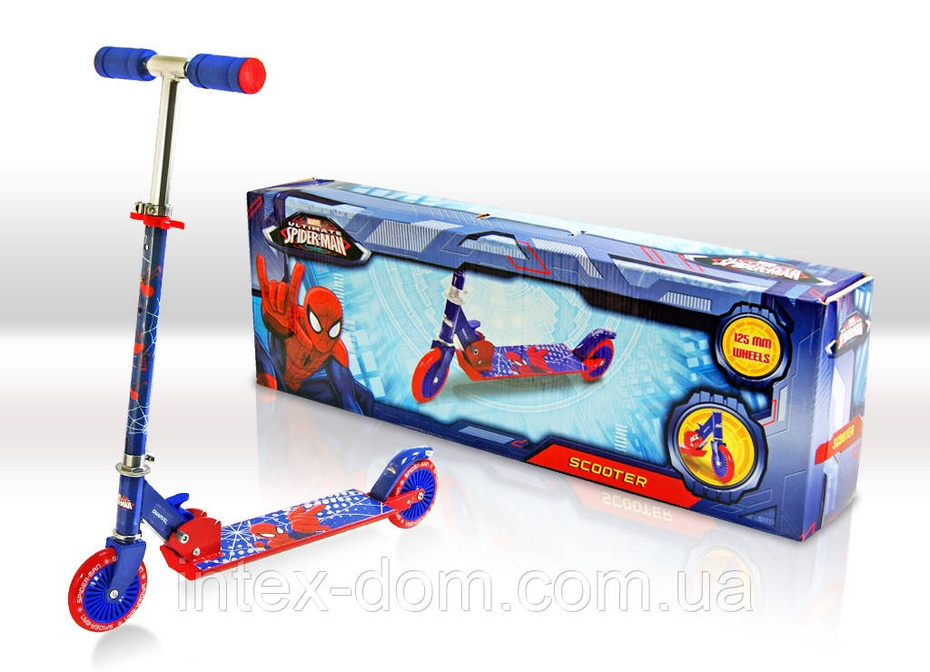 Самокат SD0109 Marvel Spider Man.світло,метал.,2 колеса PVC