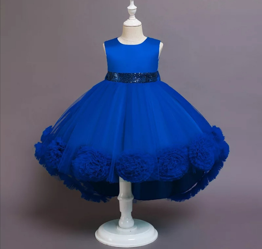 Сукня електро синя каскадна принцесаBlue cascading princess dresses