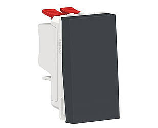 Unica New перемикач (перехресний) 1-клавішний схема 7, 10А, 1 модуль антрацит Schneider Electric,NU310554