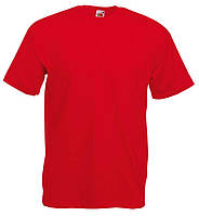Червона чоловіча футболка класична Fruit of the loom Valueweight яскраво-червоний