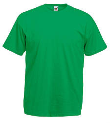 Яскраво-зелена Чоловіча футболка класична Fruit of the loom Valueweight зелений