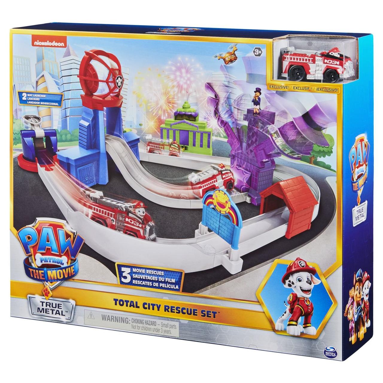 Щенячий патруль База спателів Маршала на пожежній Paw Patrol true metal Total City Rescue Spin master 6061056