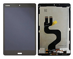 Дисплей (екран) для Huawei MediaPad M3 8.4 BTV-DL09/BTV-W09 + тачскрін, чорний, з чорним шлейфом, без кнопки