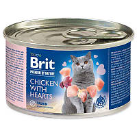 Влажный корм для кошек Brit Premium (Брит Премиум) By Nature Adult Cat Chicken & Hearts Паштет с курицей и