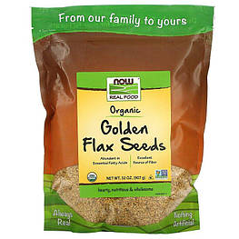 Насіння льону Golden Flax Seeds Now Foods 907 г