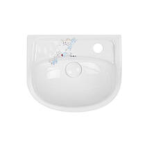 Раковина підлогова з п'єдесталом дитяча Qtap Baby 375x305x520 White з малюнком, з донним клапаном, фото 2