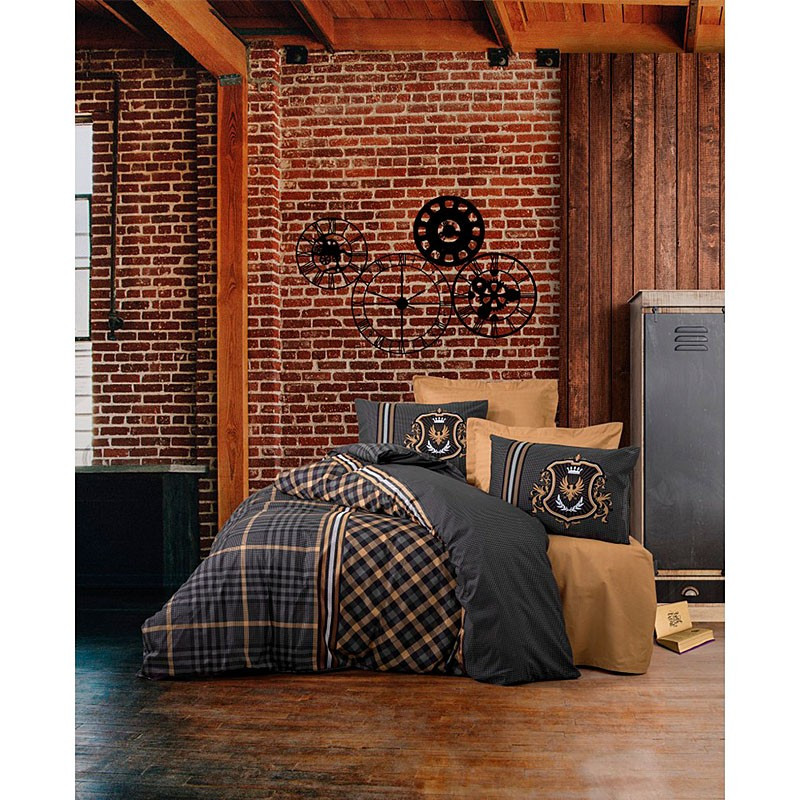 Постільна Білизна Cotton Box MASCULINE Titus bej двоспальний євро