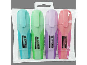 Набір з 4х текст-маркерів PASTEL 2-4мм, BM.8905-94 ТМ BUROMAX