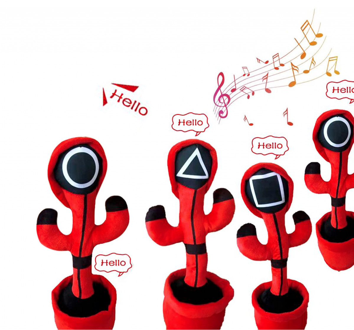 Повторюшка дитяча м'яка інтерактивна іграшка Гра в Кальмара танцююча Повторюшка