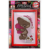 Вишивка хрестиком на канві Cross Stitch Ведмедик із серцем (VKB-01-08), фото 2