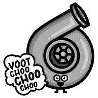 Стікер турбіна Turbo voo-choo-choo! 9*9см вологостійкий стікер на авто/мото/вело