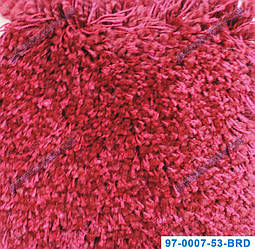 Ворсистий килим Муні shaggy, однотонний, колір червоний
