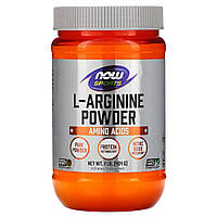 L-Аргинин, L-Arginine Powder, Now Foods, порошок 454 гр