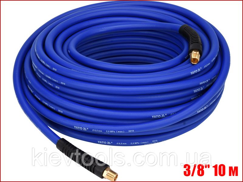 Пневматичний гібридний шланг із зовнішньою різзю 12.5 мм 10 метрів Yato YT-24236