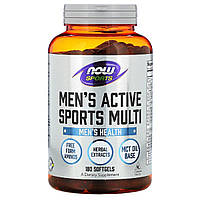 Чоловічі Мультівітаміни для активних видів спорту, Men's Active Sports Multi, Now Foods, 180 гелевих капсул