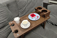 Кроватный столик для завтрака в постель,деревяный раскладной Стол поднос на ножках, ss