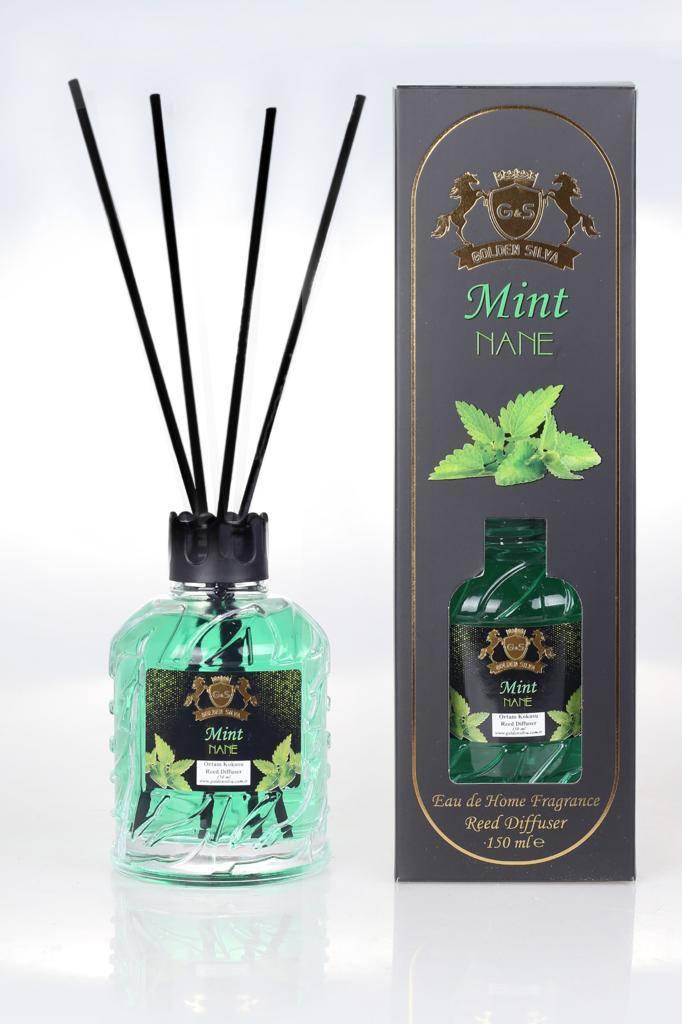 Аромодифузор для дому М'ята Golden Silva Reed Diffuser, 150 ml