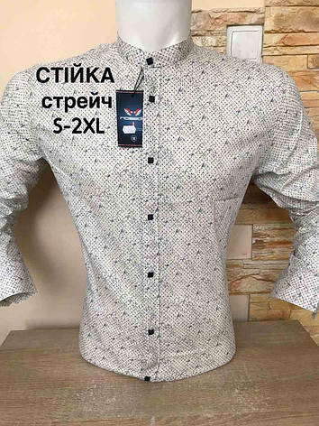 Приталена молодіжна сорочка Noseda стійка, фото 2