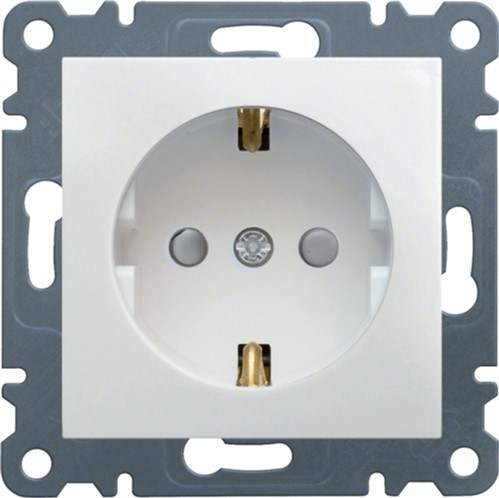 Розетка з з/к і шторками Lumina-2 Hager WL1060