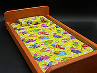 Ліжко для ляльок з екоматеріалу 48х25х10 см (колір оранж) дитяча іграшка з натурального дерева