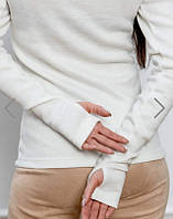 Гольф жіночий однотонний теплий Vivioji довгий рукав Білий розмір S (13094)