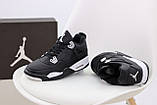 Кросівки чоловічі N*ke Air Jordan шкіряні чорні з білим р.42, фото 4