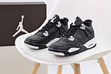 Кросівки чоловічі N*ke Air Jordan шкіряні чорні з білим р.42, фото 8