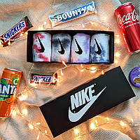 Високі мужские Шкарпетки Nike / найк Original - Tie-dye - розміри 40-45(найк) Подарунковий набір у коробці 4 пар