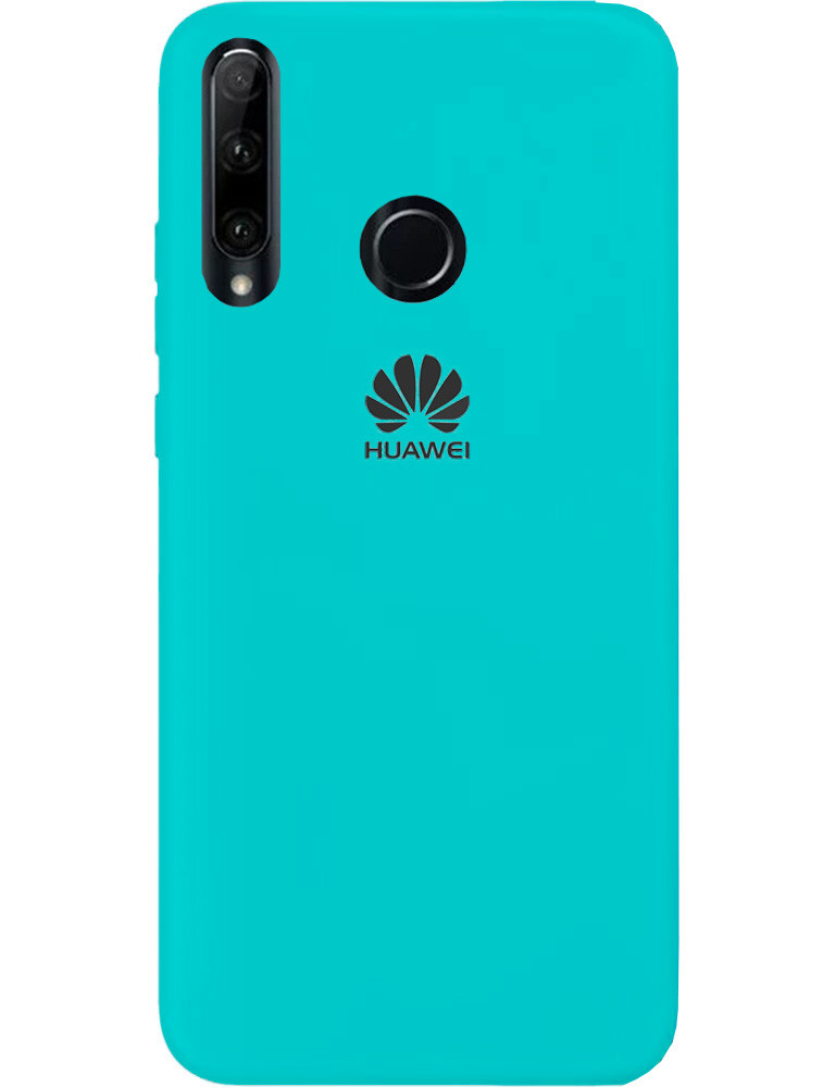 Чохол Silicone case Premium для Huawei P Smart Plus 2019 Sea Blue (02) бірюза, фото 1