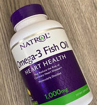 Омега 3 Natrol Omega 3 Fish Oil 150 гел капс лимон Жирні кислоти, фото 3