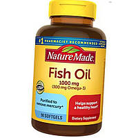 Омега-3 Nature Made Fish Oil 1000 mg 90 гел капс Жирные кислоты