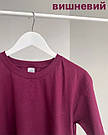 Бордова чоловіча футболка класична Fruit of the loom Valueweight вишневий бордо, фото 5