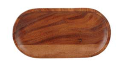 Тарілка з дерева акації (довгий овал)