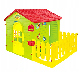 Будиночок ігровий дитячий пластиковий садовий Mochtoys з терасою 10839