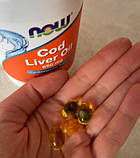 Масло печінки тріски NOW Foods Cod Liver Oil 250 гел капс, фото 4