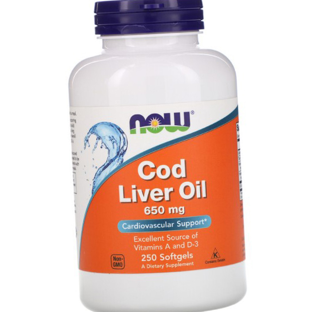 Масло печінки тріски NOW Foods Cod Liver Oil 250 гел капс