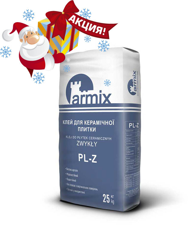Клей для керамічної плитки морозостійкий Armix PL-Z 25 кг.