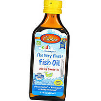 Омега 3 Carlson Labs The VeryFinest Fish Oil 800 mg Omega 200 мл апельсин, фото 4