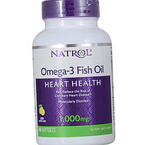 Омега 3 Natrol Omega-3 Fish Oil 1,000 mg 60 капс гел, фото 3