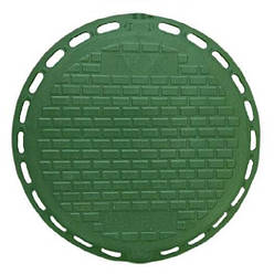 Каналізаційний люк "Дачний" з замком полімерний (зелений) 1т